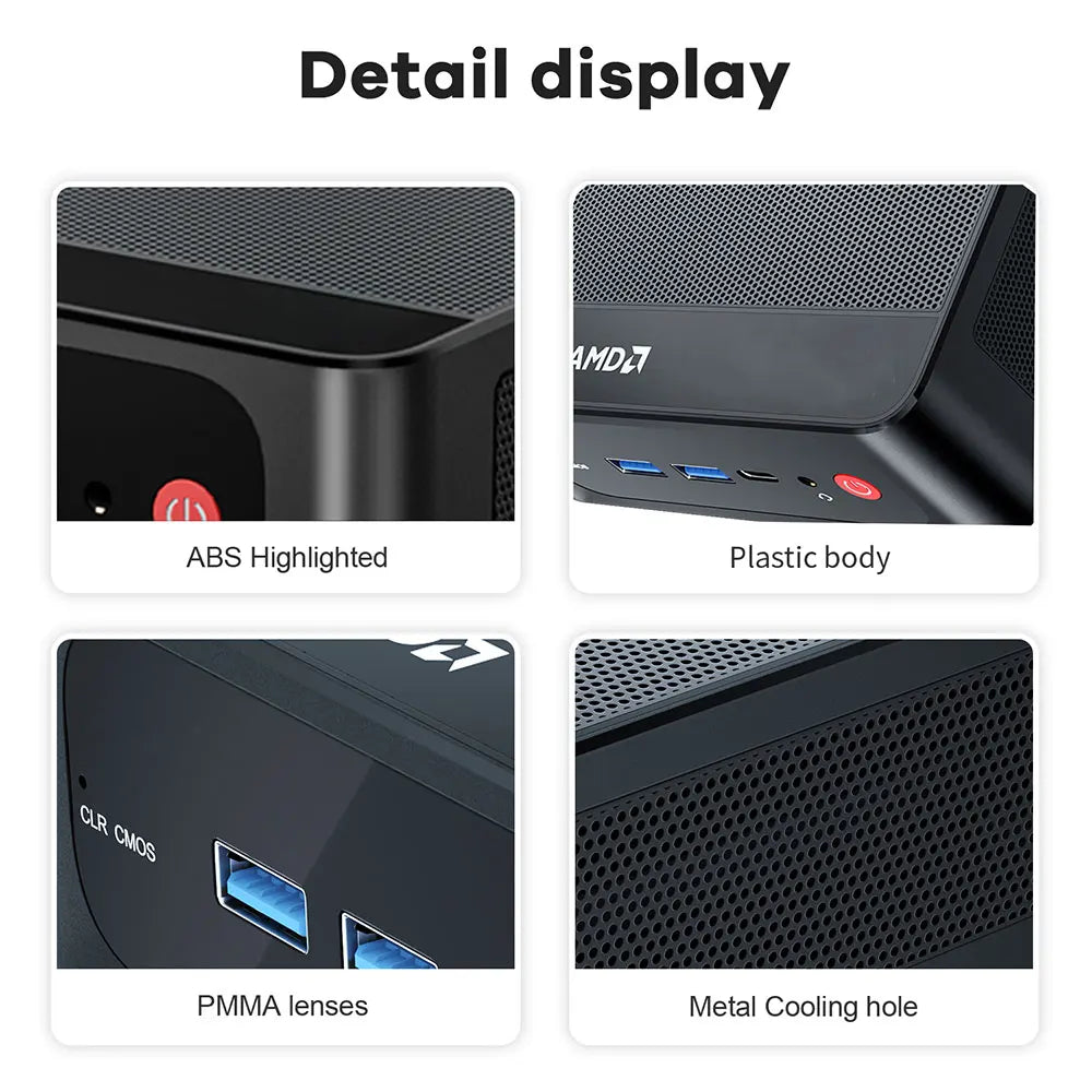 Beelink SER5 Max Mini PC – AMD Ryzen 7 6800U/7735HS, DDR5, WiFi 6, 2.5G LAN