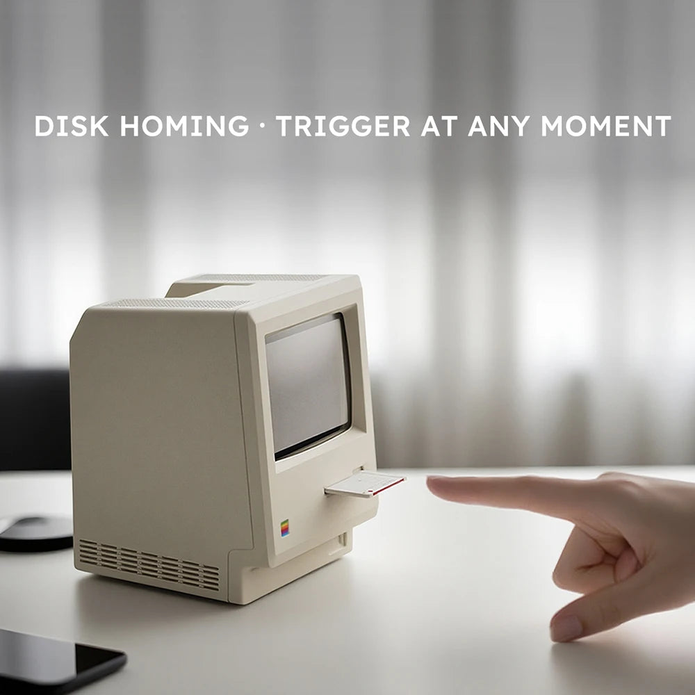 Retro Macintosh Alarm Clock – Classic Desktop Ornament with Digital Clock Design