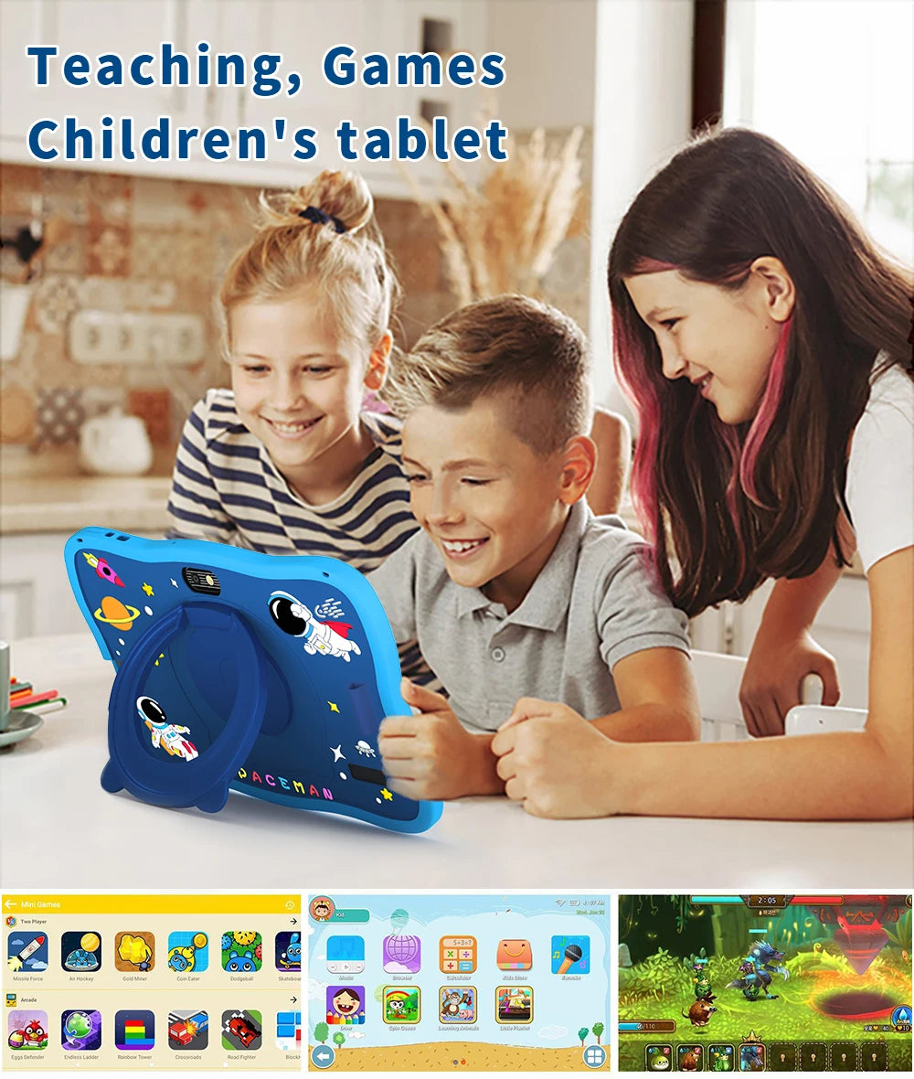 BDF 7" Kids Tablet – Android 13, 4GB RAM, 64GB, IPS, Dual Camera, Wi-Fi, Google Play
