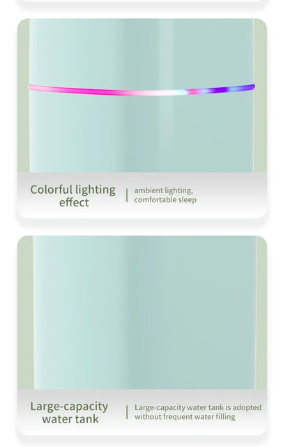 Air Humidifier Double Spray – Aromatherapy, Colorful LED, Heavy Fog, Mute