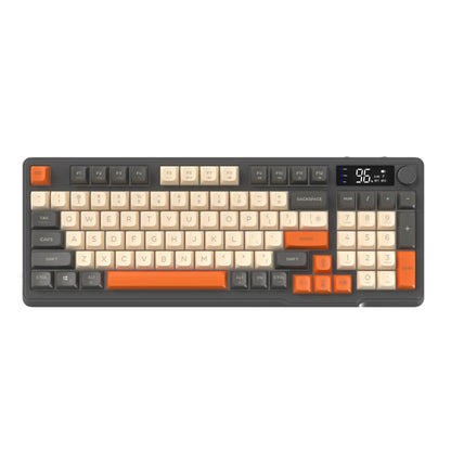 ZIYOU LANG Wireless Gaming Keyboard – Display Screen, Knob, BT/2.4GHz, Quiet Membrane, 3000mAh