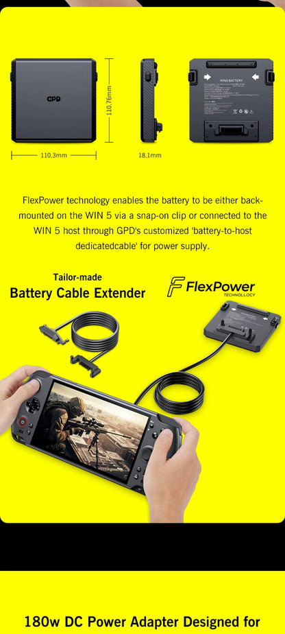 GPD WIN 5 Handheld Gaming PC – AMD Ryzen AI, 7" OLED 120Hz, 32/64GB DDR5, up to 2TB SSD, Windows 11