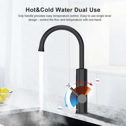 Briwellna 2-in-1 Instant Electric Water Heater Faucet | 3300W | 220V | Kitchen & Bathroom | CE Certified | EU Plug