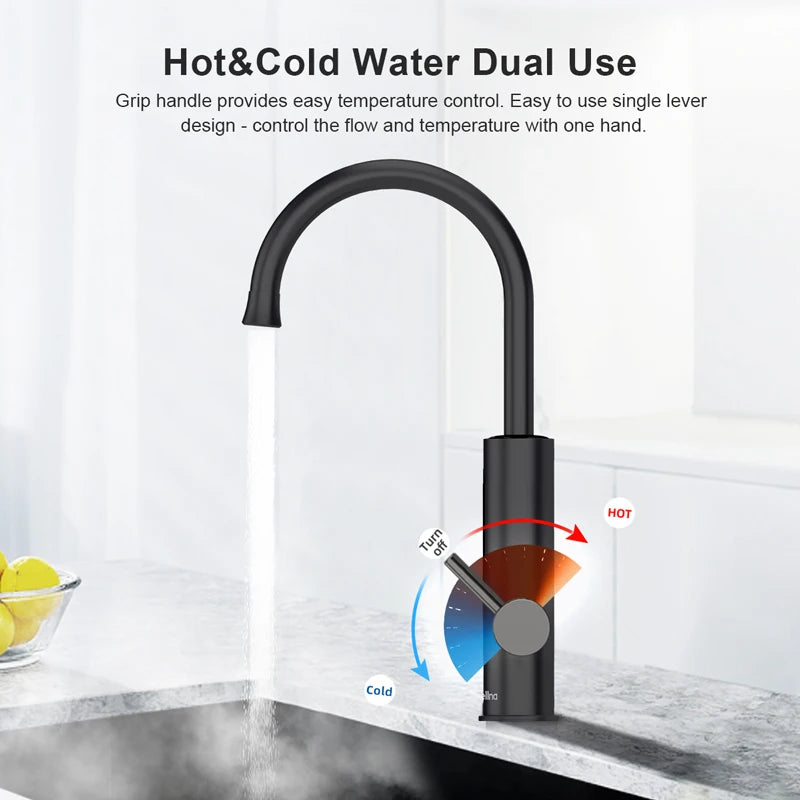 Briwellna 220V Instant Electric Water Heater Faucet – 2-in-1 Kitchen Tap