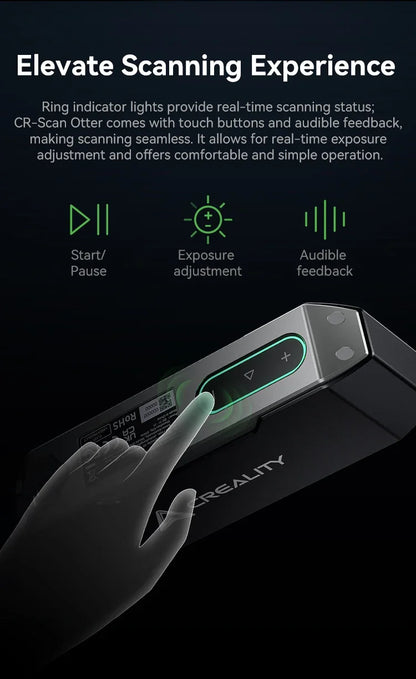 Creality CR-Scan Otter Handheld 3D Scanner – 0.02mm Accuracy | Full-Color | Anti-Shake