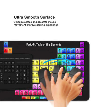 Periodic Table XXL Gaming Mouse Pad 900x400 – Rubber Anti-Slip Deskmat, Multiple Sizes