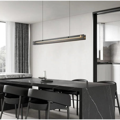 Modern Minimalist Style LED Chandelier for Living Dining Room Kitchen Office Desks Bar Home Decoration Hanging Light Fixture
