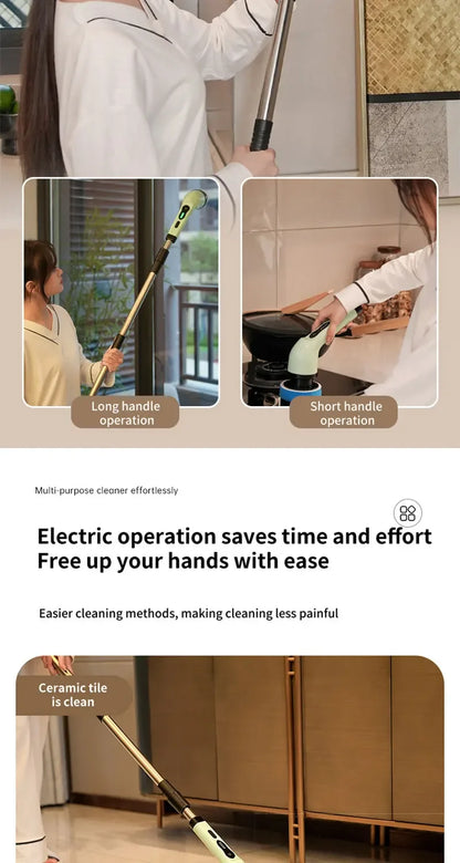 COBASPORT Electric Cleaning Brush Set – Rotating Multi-Tool for Bathroom, Kitchen & Car