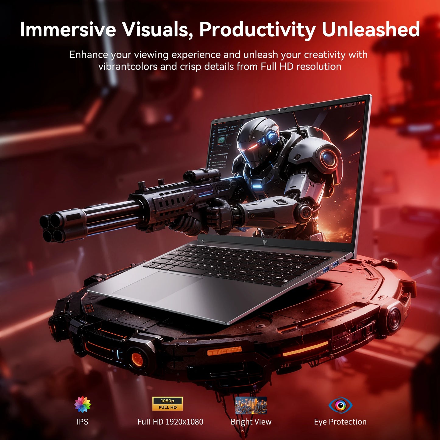 KAMRUI 17.3" Ultra Slim Laptop — AMD Ryzen 3 4300U, 16GB DDR4, 512GB M.2 SSD, 4K FHD, Windows 11 Pro