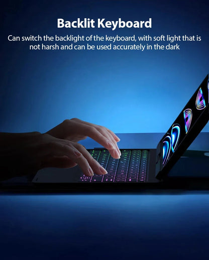 Magic Keyboard Case for iPad – Air 11/13, Pro 11/12.9, iPad 10th/7th-9th Gen, Backlit