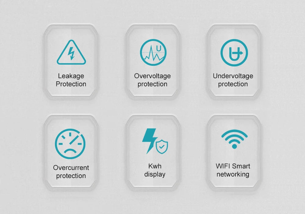 TOMZN 2P 63A TUYA WiFi Smart Circuit Breaker with Energy Monitoring