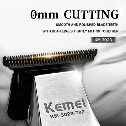 Kemei KM-3023 Professional Hair Clipper – 0mm Rechargeable Trimmer