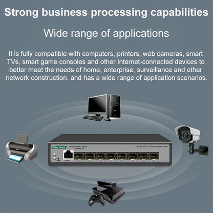 ONTi 8-Port 10Gb SFP+ L3 Managed Network Switch | 160Gbps | VLAN | DHCP | Dynamic Routing | EU/UK Plug