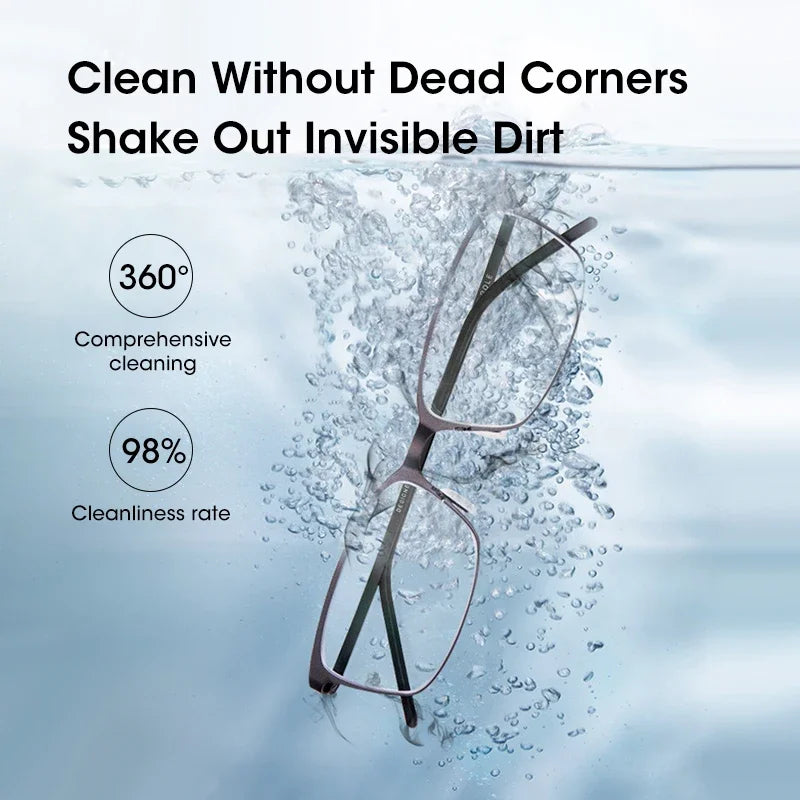 R.E.D. Shopping 500ML ultrasonic cleaning machine for jewelry, glasses, and watches, compact household appliance for deep cleaning.