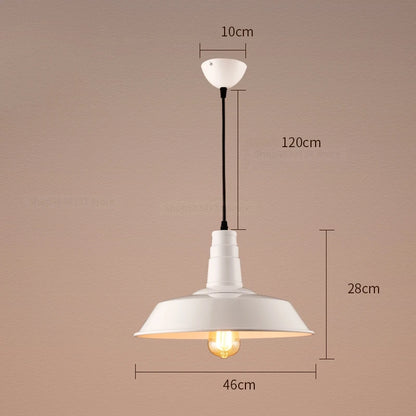 Nordic Industrial Retro Pendant Light – E27 Vintage Loft Bar Cafe Lamp