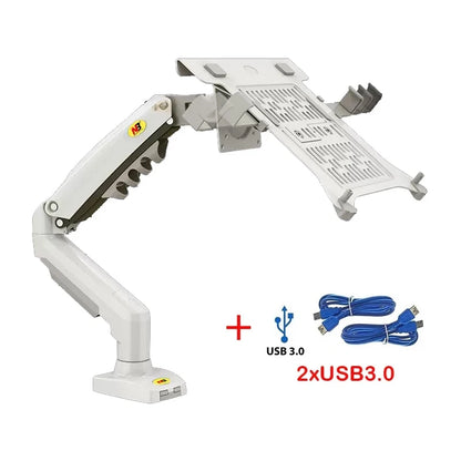 2 in 1 Monitor & Laptop Stand – 17–30" Monitor + 10–17" Laptop Desk Mount