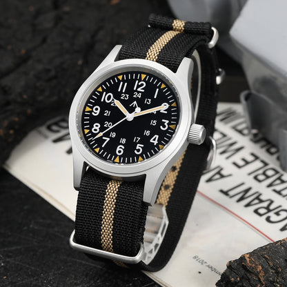 Militado ML05 Field Watch – 38mm, VH31 Sweep Quartz, Sapphire Crystal, 100M, Screw-Down Crown