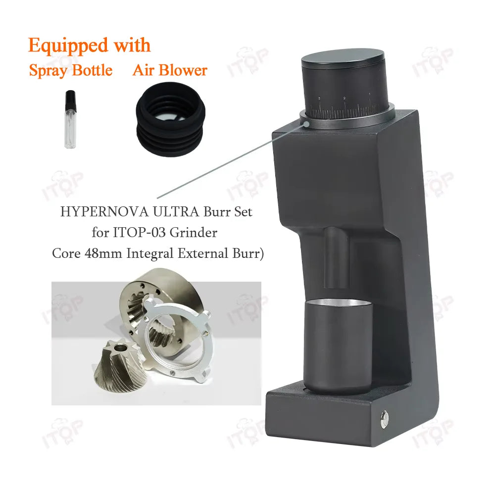 ITOP Electric Coffee Grinder | 64mm Flat Burr | 40 Settings | EU 220V