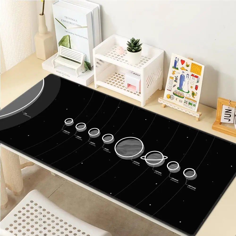 Universe Space Solar System XXL Gaming Mouse Pad – Rubber Deskmat, Multiple Sizes
