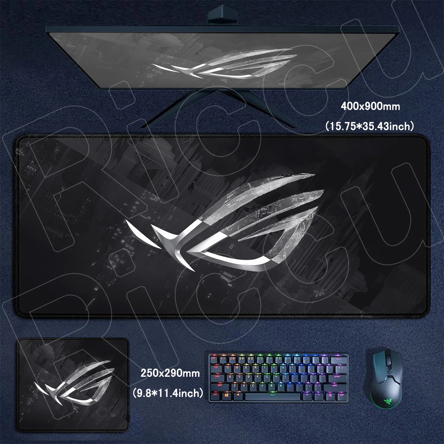 Riccu XXL Anime Gaming Mouse Pad — HD Print, Stitched Edges, Multiple Sizes