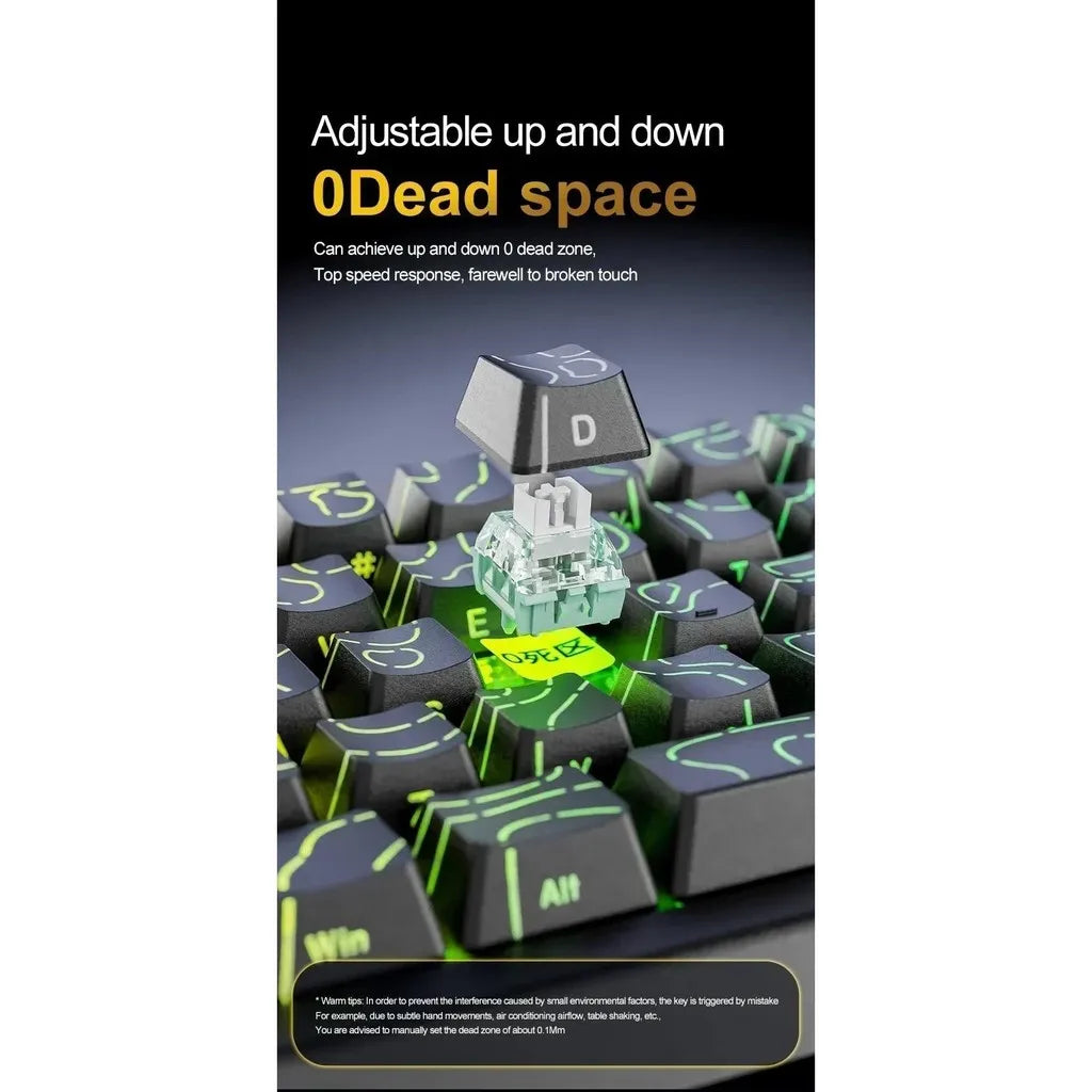 Attack Shark X68 HE Gaming Keyboard – Magnetic Hall Effect, 0.01mm Rapid Trigger, 8000Hz, 68-Key