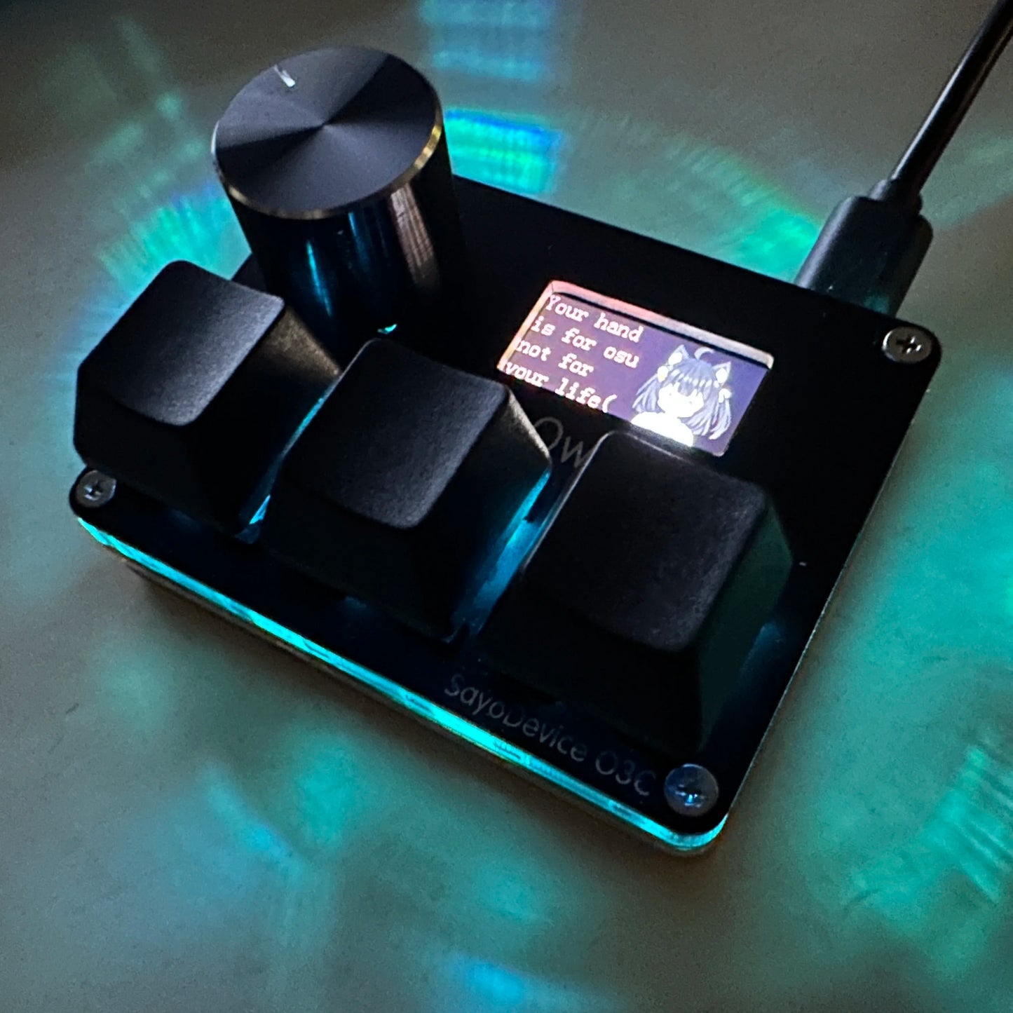 SayoDevice O3C Rapid Trigger Magnetic Switch Keyboard – RGB, Volume Knob, DJMAX/SDVX/Geometry Dash