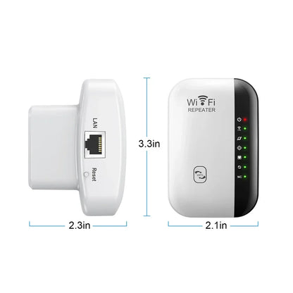300Mbps WiFi Repeater & Range Extender – 2.4GHz 802.11N Signal Amplifier for Home