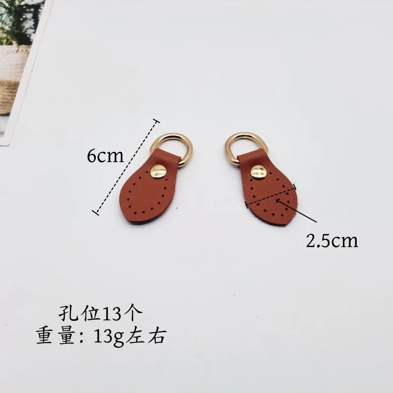 2-Pack PU Leather Bag Buckle Straps with Metal D-Ring - DIY Bag Accessories