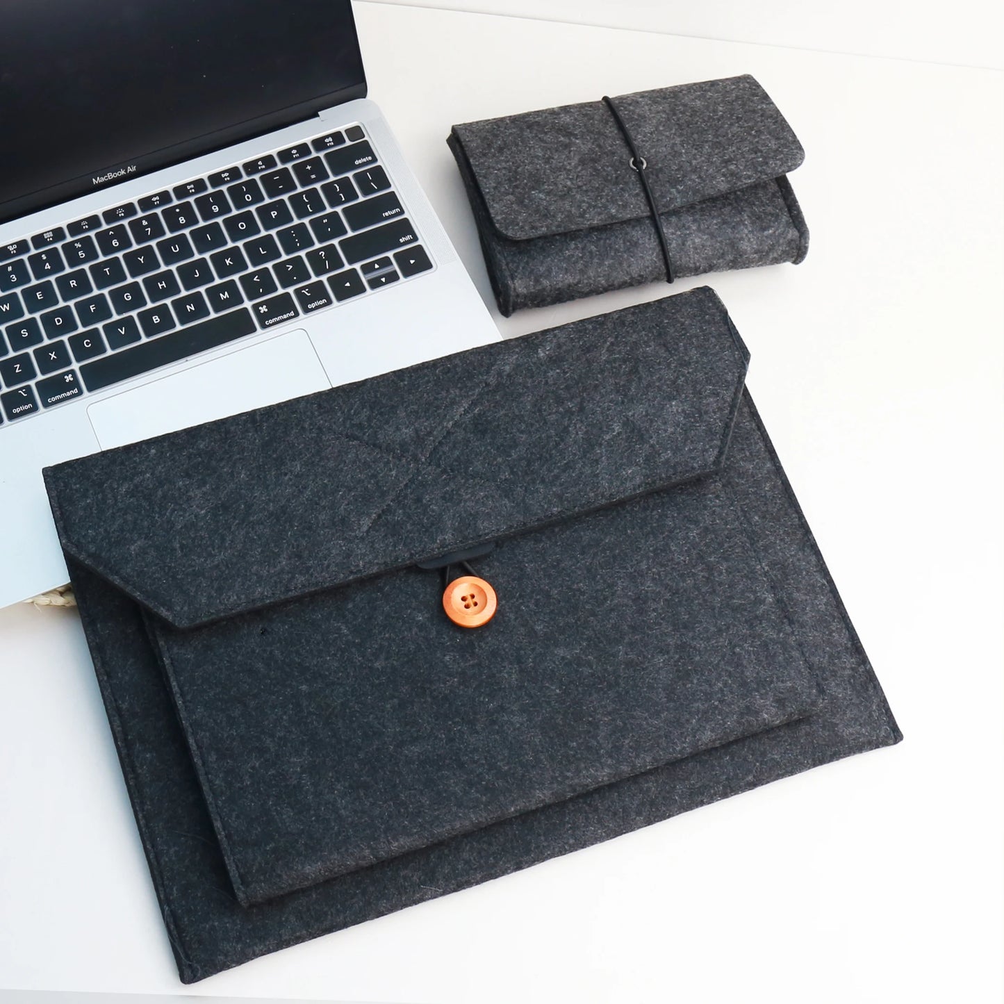 Wool Felt Laptop Sleeve Bag – 11" to 15.6" Shockproof Notebook Pouch | MacBook, Lenovo, Samsung, Huawei
