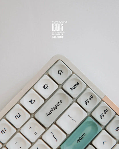 LCK Low Profile PBT Keycap Set – Retro Gray, for 61/68/75/84/87/96/104-Key Mechanical Keyboards