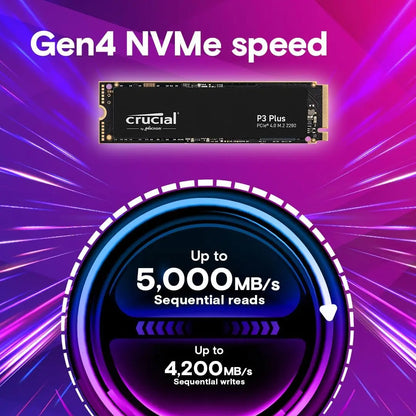 Crucial NVMe SSD M.2 2280 | P3 Plus / P310 / T500 / P510 | PCIe Gen4 | 500GB–2TB