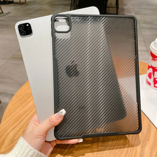Carbon fiber shockproof iPad case by R.E.D. Shopping, hard cover for iPad Air, Pro, Mini, 3rd-10th gen with textured finish