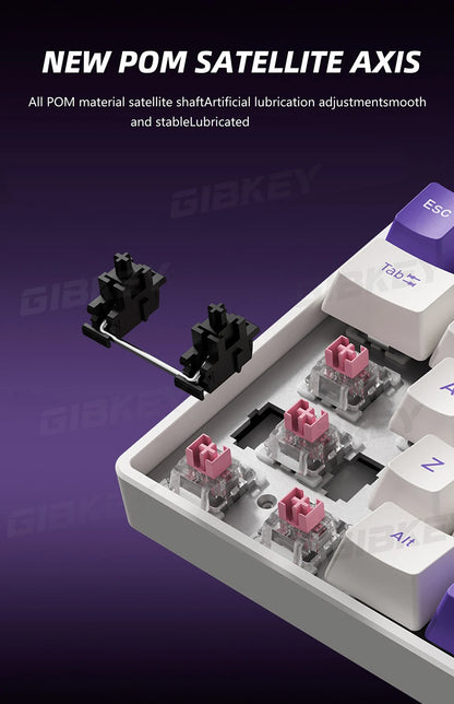 GIBKEY Magnetic Axis Gaming Mechanical Keyboard – 68-Key, 8K Return Rate, RGB, Hot Swap