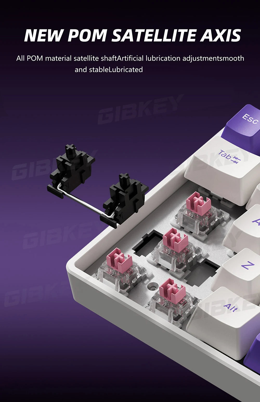 GIBKEY Raven 68 Magnetic Axis Mechanical Keyboard – 8K Return Rate, Hot-Swap, RGB