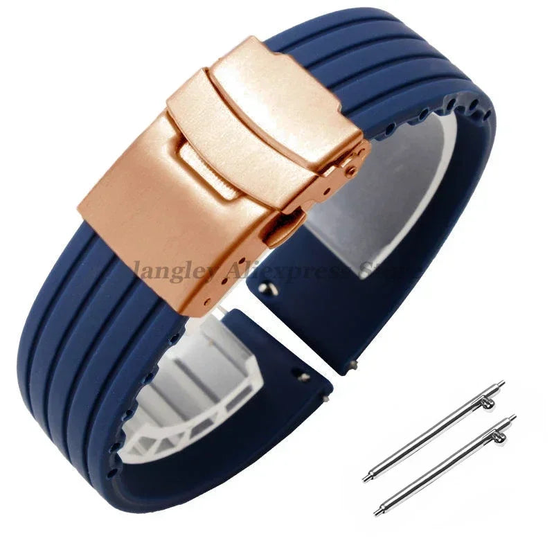 Quick Release Silicone Watch Strap 18–24mm – For Huawei, Seiko, Omega, Fossil & More