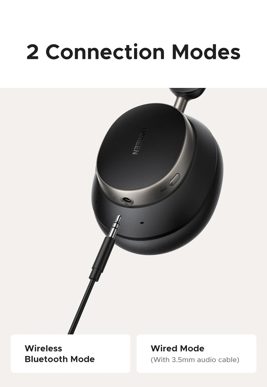 UGREEN Studio Pro ANC Wireless Headphones – 48dB, LDAC, Bluetooth 6.0, 120Hrs, Hi-Res