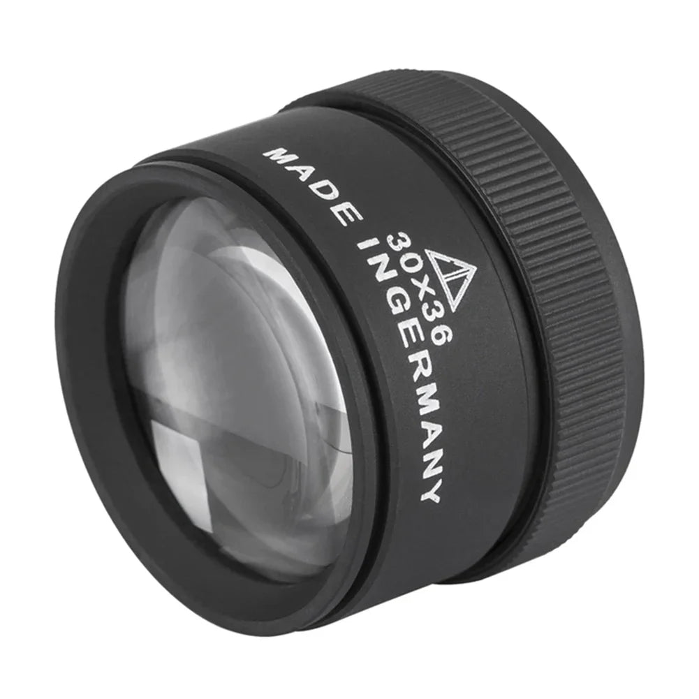 30X 36mm Magnifying Glass Loupe – K9 Optical Lens for Jewelry, Coins & Stamps