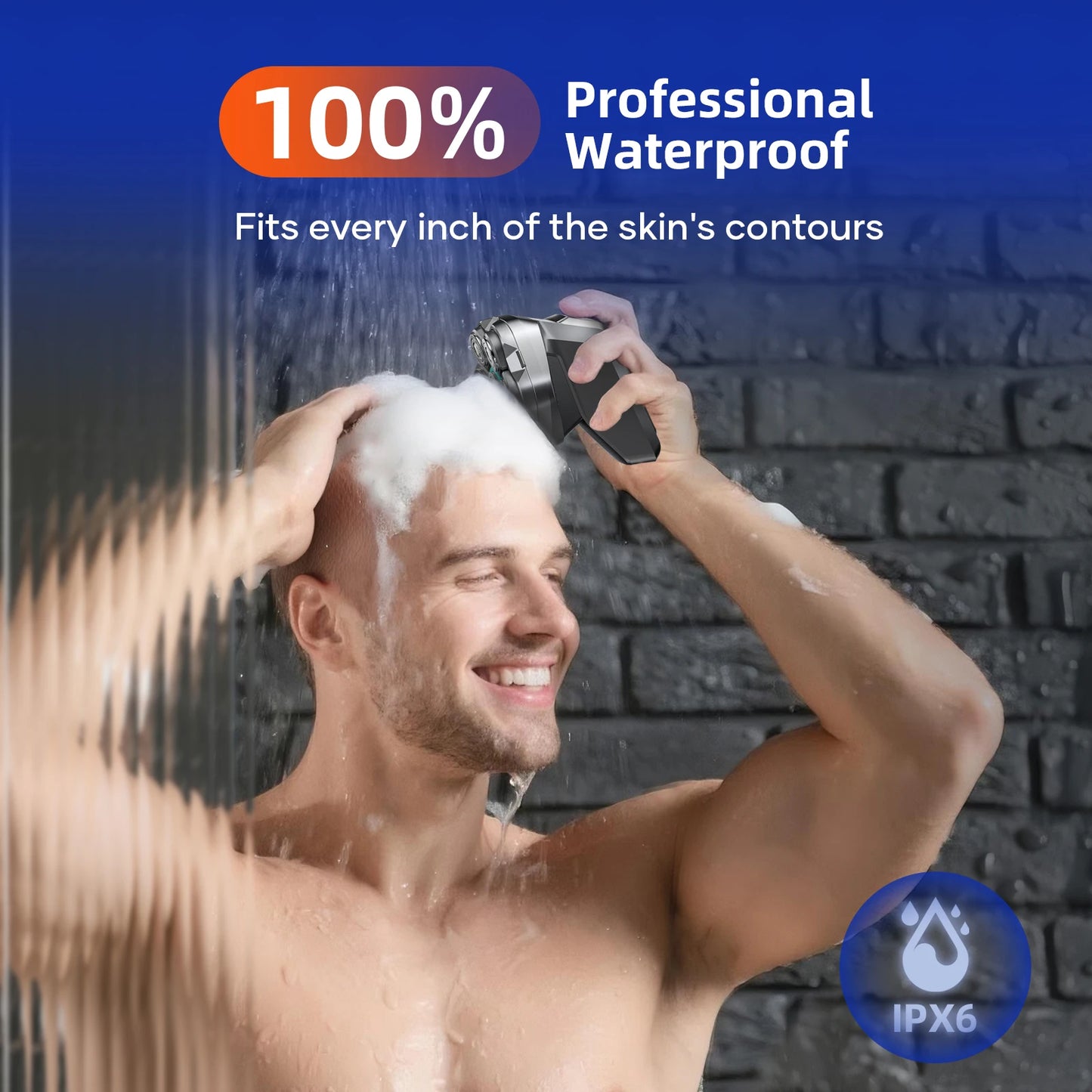 Kensen S32 Replacement Razor Blade – 7D Magnetic Head, Waterproof Stainless Steel, for FK-8780 Head Shaver