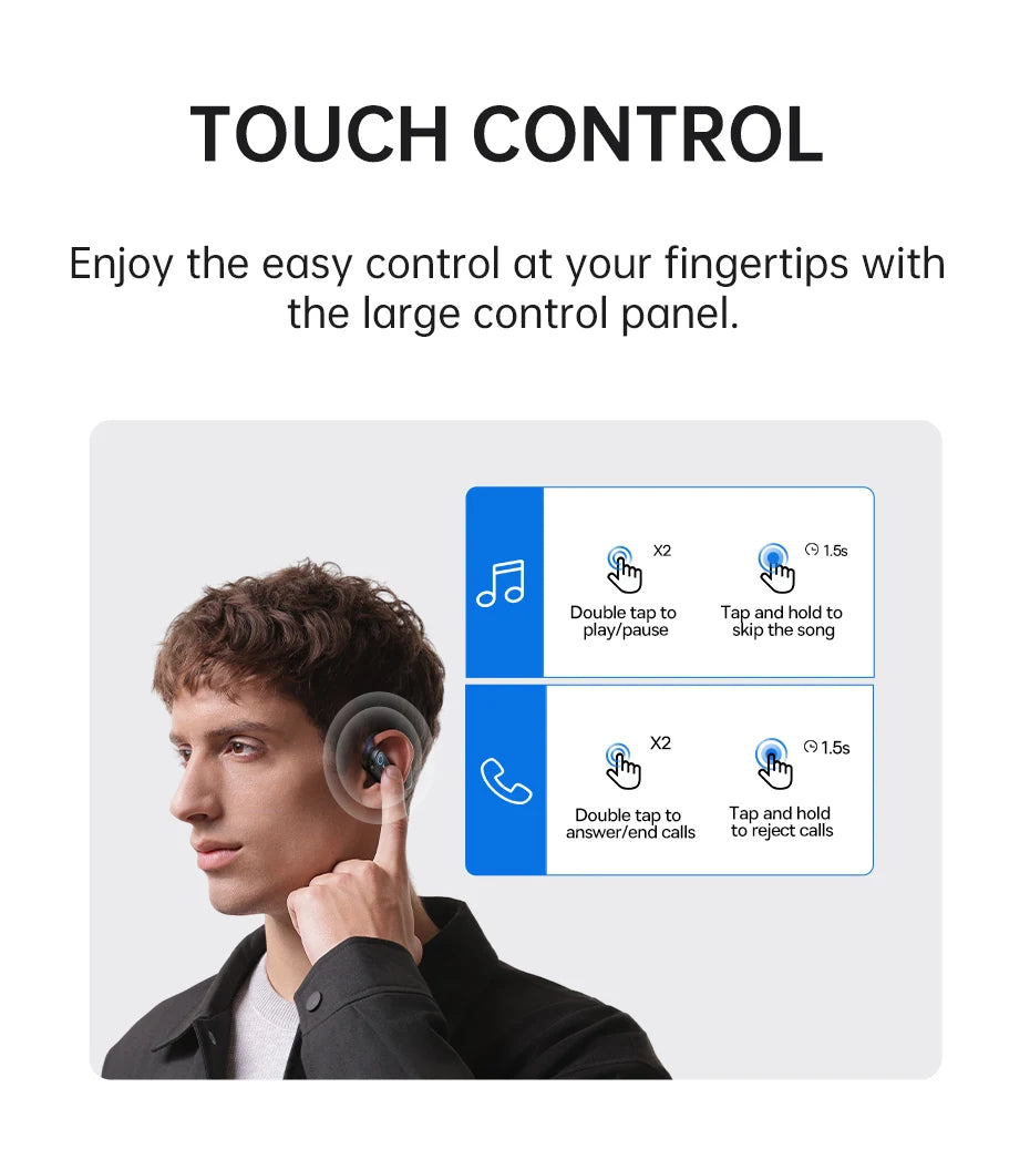 Baseus Bowie MF1 Open-Ear Sport Wireless Earphones – Bluetooth 5.4, 60Hrs, 4-Mic ENC, IPX4