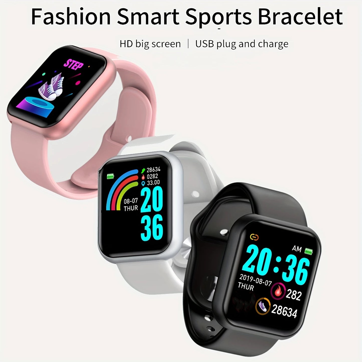 D13 Fitness Smart Watch - Heart Rate & Sleep Monitor, Activity Tracker