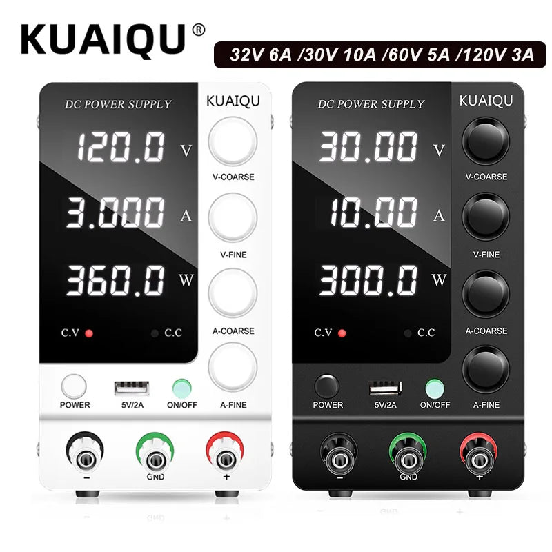 KUAIQU Adjustable DC Lab Bench Power Supply (30V–120V)