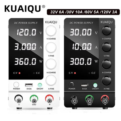 KUAIQU Adjustable DC Lab Bench Power Supply (30V–120V)