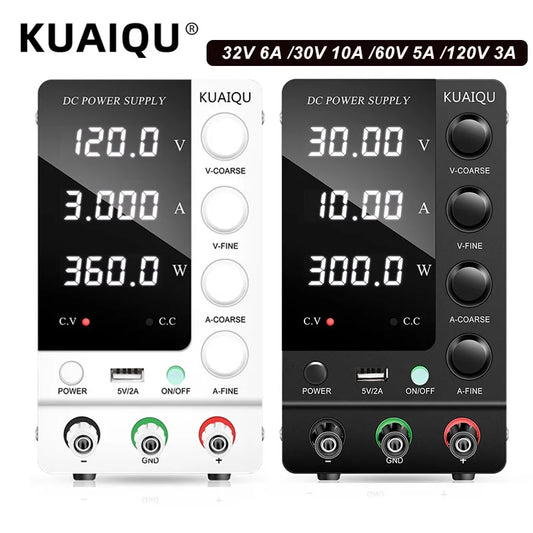 KUAIQU Adjustable DC Lab Bench Power Supply (30V–120V)