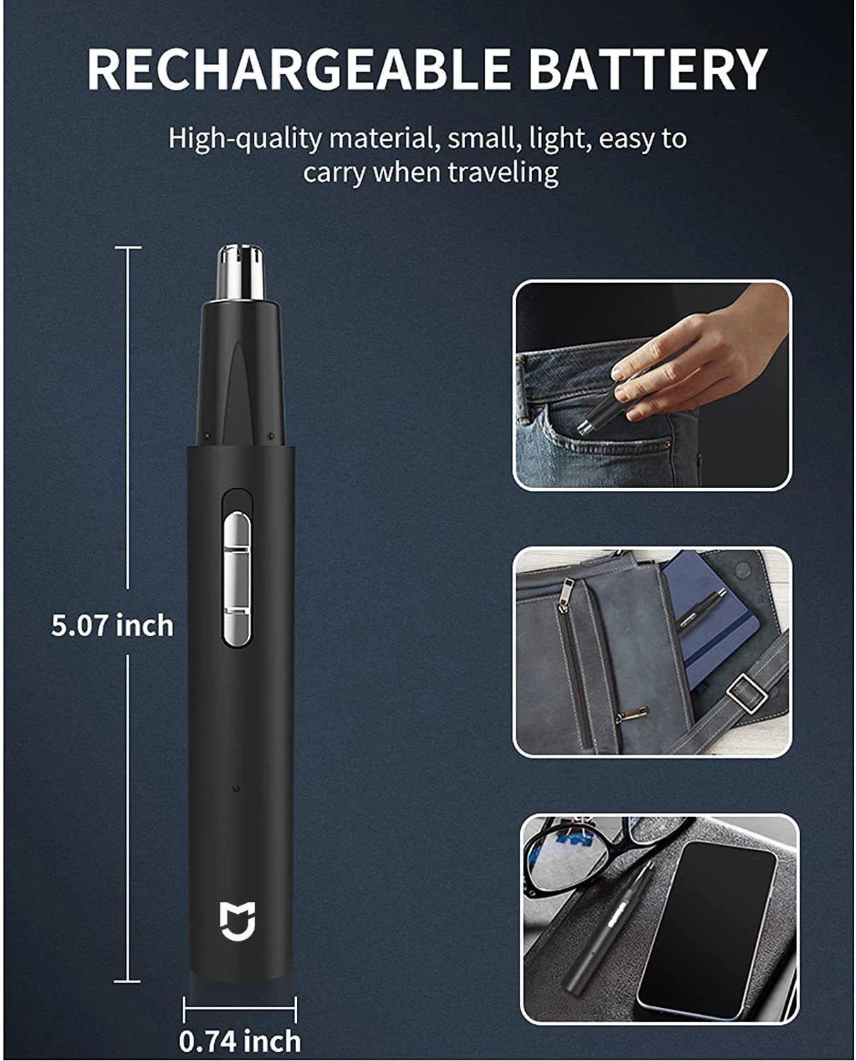 Xiaomi Mijia 3-in-1 Nose & Ear Hair Trimmer | Painless | Sideburns & Eyebrows | Rechargeable