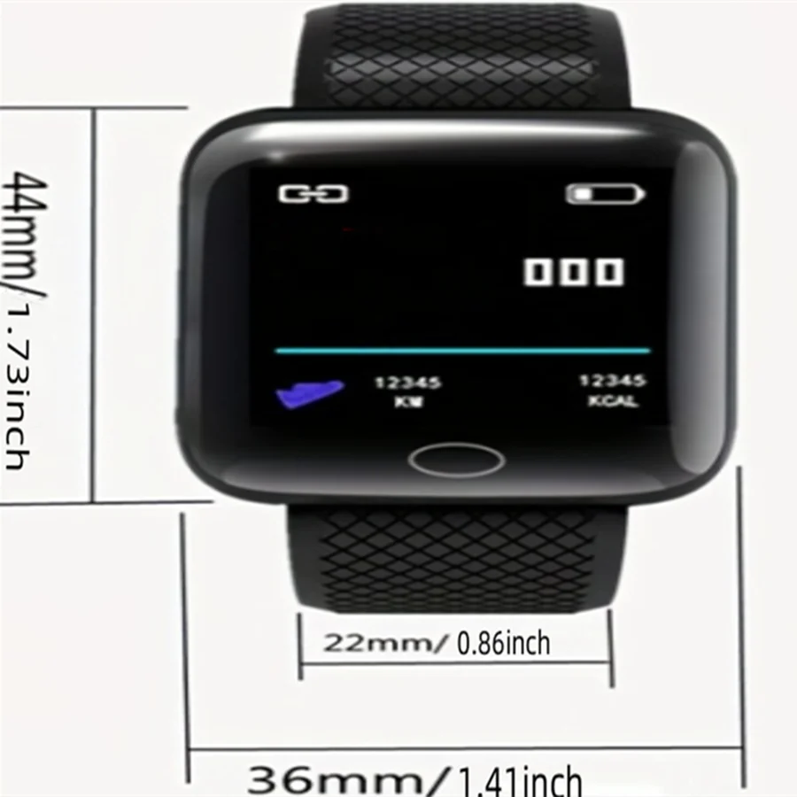 R.E.D. Shopping smart watch with Bluetooth fitness tracker, music control, and calorie monitor showing digital display and wristband.