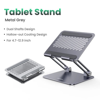 UGREEN LP134 Aluminum Tablet & Phone Stand – Adjustable Desk Holder for iPad, iPhone, Xiaomi & Laptops