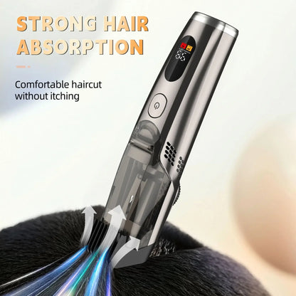 Vacuum Body Trimmer for Men – Groin, Chest & Body Hair Shaver with Built-In Vacuum