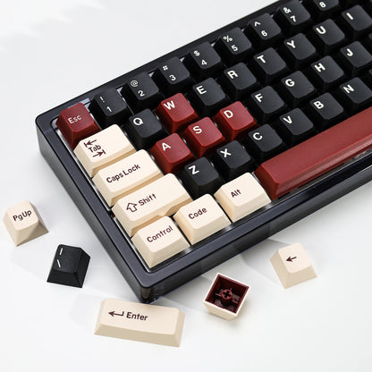 KBDiy Rome Set 174-Key Cherry Profile PBT Double Shot Keycaps – Jade Translucent for Mechanical Keyboards