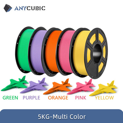 ANYCUBIC PLA 3D Printer Filament – 5KG / 1.75mm, Eco-Friendly, EU & US Warehouse, For Kobra S1C / K3C