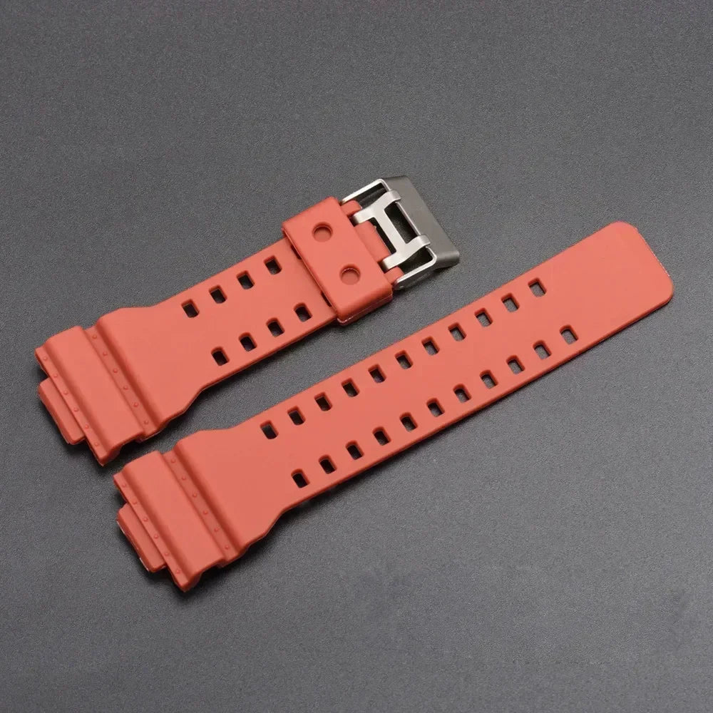 Silicone Replacement Watch Strap for Casio G-Shock GA-100/110/200/400/700 – 16mm Resin Band